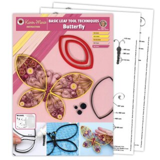 Karen Marie Klip: Quilling Anleitung, Basic Leaf Tool Techniques – Butterfly
