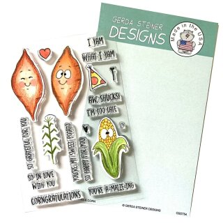 Gerda Steiner Designs, Yams & Corn 4x6 Clear Stamp Set