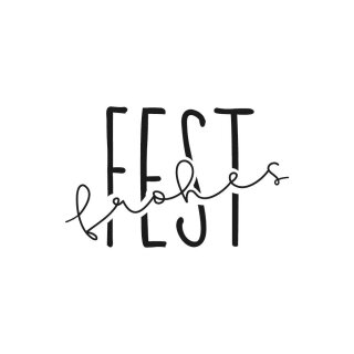 Butterer, Stempel "Frohes Fest", 4x6cm