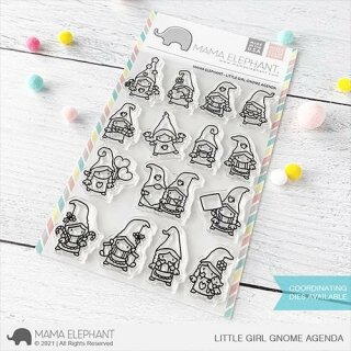 Mama Elephant, clear stamp, Little Girl Gnome Agenda