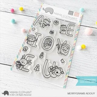 Mama Elephant, clear stamp, Merrygrams AEIOUY