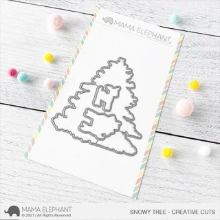 Mama Elephant, Creative Cuts/ Stanzschablone, Snowy Tree