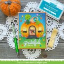 Lawn Fawn, clear stamp, scripty autumn sentiments