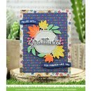 Lawn Fawn, clear stamp, scripty autumn sentiments