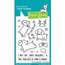 Lawn Fawn, clear stamp, furry and bright