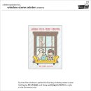 Lawn Fawn, clear stamp, window scene: winter