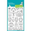 Lawn Fawn, clear stamp, penguin party