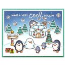 Lawn Fawn, clear stamp, penguin party