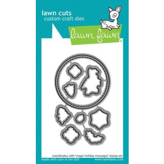 Lawn Fawn, lawn cuts/ Stanzschablone, magic holiday messages