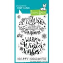Lawn Fawn, clear stamp, giant holiday messages