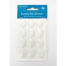 Epoxy DOT Stickers Oval - 25 x 18mm - 12 pcs