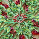 papier + ideen: Quilling Template, Art Nouveau Stars red/green Template