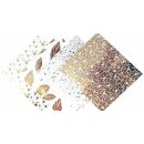 Faltpapier Foliendruck roségold/weiß, 16...