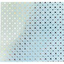 Faltpapier Foliendruck ros&egrave;gold/wei&szlig;, 32 Blatt, 15x15cm 110g/m2