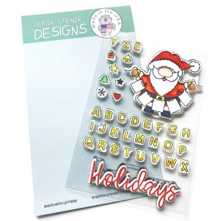 Gerda Steiner Designs, Santa with Letters 4x6 Clear Stamp...