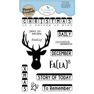 Elizabeth Craft Designs, Clear Stamps, December Moments