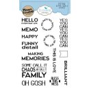 Elizabeth Craft Designs, Clear Stamps, Retro Labels Sayings