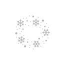 Rayher Stanzschablone Schneeflockenkranz &oslash;7,5cm, Negativ,  1St&uuml;ck