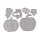 Rayher Stanzschablone Kürbisse, 1,4-3,7 cm x 1,8-3,7 cm, 6 Teile