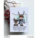 Stamping Bella, Rubber Stamp, MINI ODDBALL AND HIS REINDEER