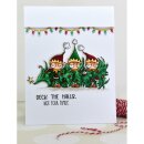 Stamping Bella, Rubber Stamp, ODDBALL 3 ELVES AND A TREE
