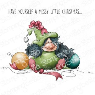 Stamping Bella, Rubber Stamp, MESSY CHRISTMAS GNOME