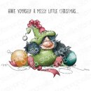 Stamping Bella, Rubber Stamp, MESSY CHRISTMAS GNOME