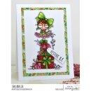 Stamping Bella, Rubber Stamp, MINI ODDBALL ON A STACK OF GIFTS
