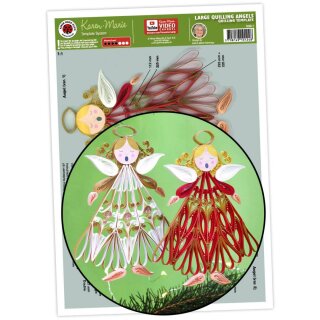 Quilling Template, Large Quilling Angels 