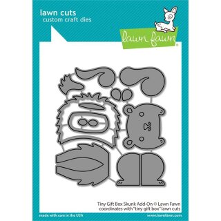 Lawn Fawn, lawn cuts/ Stanzschablone, tiny gift box skunk...