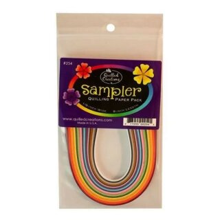 Quilled Creations, Paper Stripes, Farbmuster Set -  Quilling Paper 1/8" (3mm)