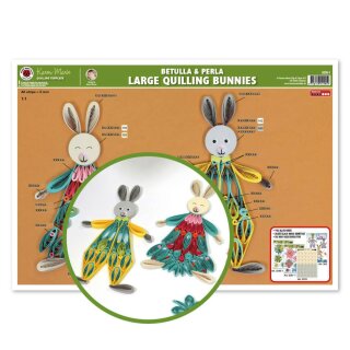 Quilling Template, Large Quilling Bunnies