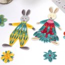 papier + ideen: Quilling Template, Large Quilling Bunnies