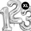 Folienballon 0, SILBER, ca. 86cm