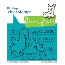 Lawn Fawn, clear stamp, rub-a-dub-dub flip-flop