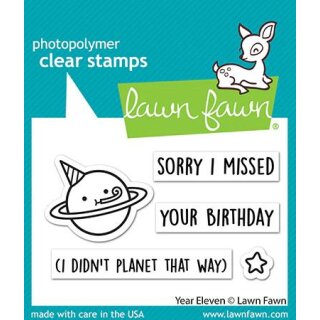 Lawn Fawn, clear stamp, year eleven