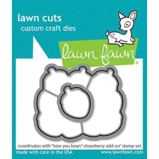 Lawn Fawn, lawn cuts/ Stanzschablone, how you bean? strawberries add-on
