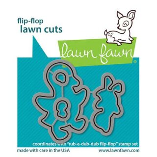 Lawn Fawn, lawn cuts/ Stanzschablone, rub-a-dub-dub flip-flop