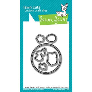 Lawn Fawn, lawn cuts/ Stanzschablone, magic spring messages