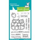 Lawn Fawn, clear stamp, how you bean? strawberries add-on