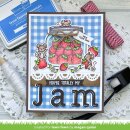 Lawn Fawn, clear stamp, how you bean? strawberries add-on