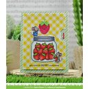Lawn Fawn, clear stamp, how you bean? strawberries add-on