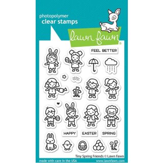 Lawn Fawn, clear stamp, tiny spring friends