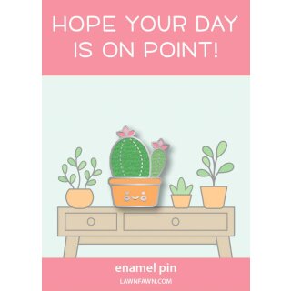 Lawn Fawn, "on point" enamel pin