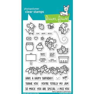 Lawn Fawn, clear stamp, berry special