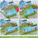 Lawn Fawn, clear stamp, garden before n afters