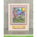 Lawn Fawn, clear stamp, window scene: spring