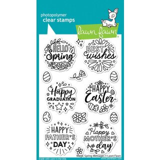Lawn Fawn, clear stamp, magic spring messages