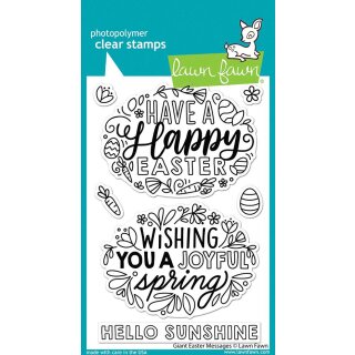 Lawn Fawn, clear stamp, giant easter messages