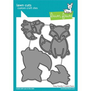 Lawn Fawn, lawn cuts/ Stanzschablone, foxy family